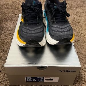 Mizuno Black and Yellow Athletic Sneakers